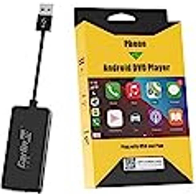 Wired CarPlay/Wired Android Auto Adapter for Android Radio Car, Need to install Autokit APK in the Car Radio, Support MirrorScreen/Online Upgrade,