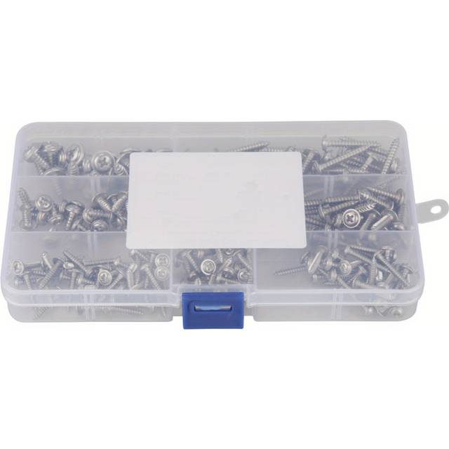 TEMU 220pcs M3 M4 M5 304 Stainless Steel Pan Head Self Tapping Screws Set