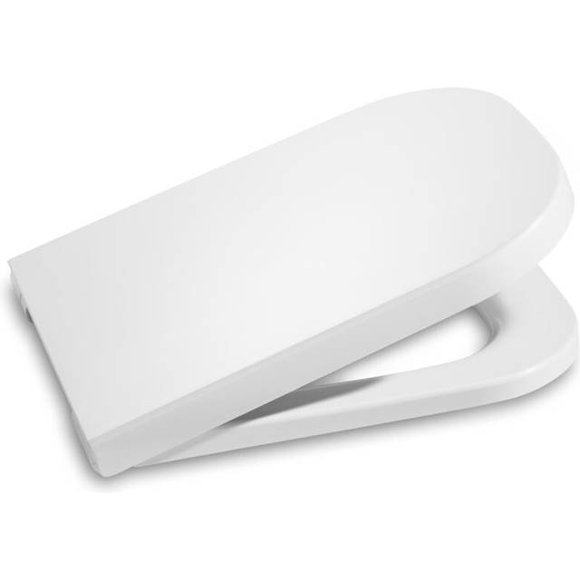 Roca A80147200B Supralit Seat & Cover, Damped Drop, The Gap Square Collection, White
