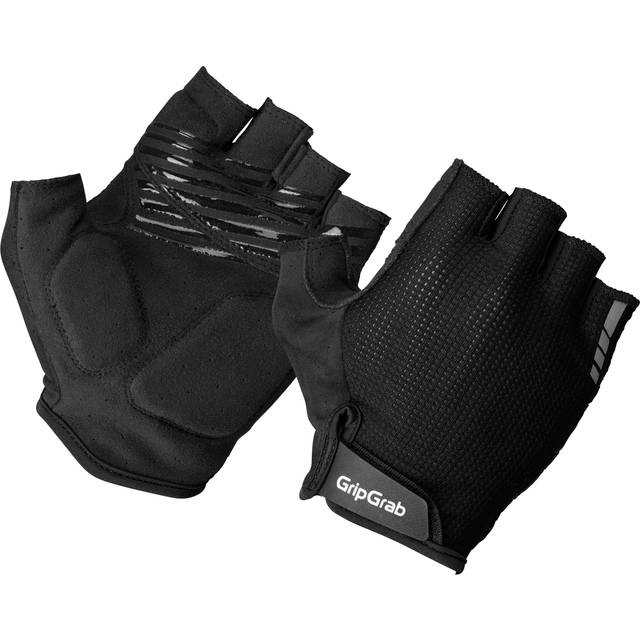 GripGrab EXPLR Padded Mitts / Short Finger Summer Gloves - Black