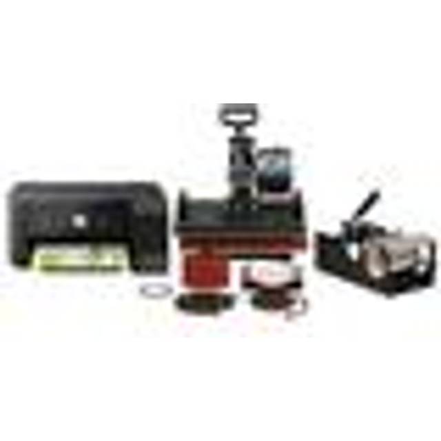 Heat Press 5in1 Combo T-Shirt Mug Cap Plate Sublimation Transfer Printer Package