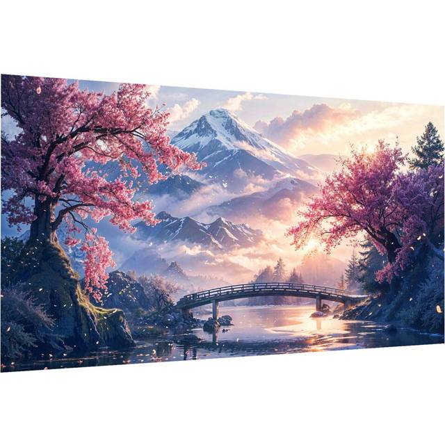 JOOZ Large Landscape Diamond Art Kits for Adults - 5D Mountain Diamond Painting Kits Large Size  DIY Full Drill Mountain Sunset Diamond Art Painting K