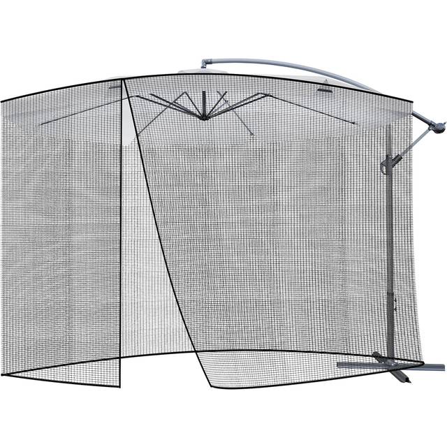 Garden umbrella mosquito net 3.5m - black