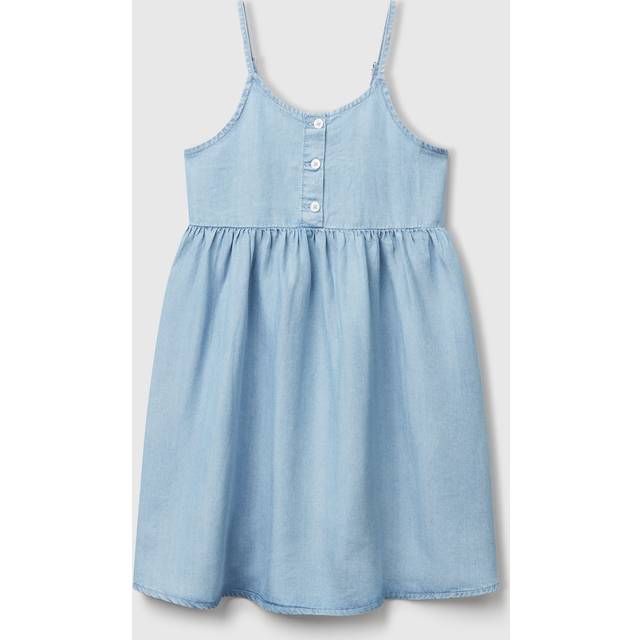 Benetton, Chambray Dress, size XL, Light Blue, Kids