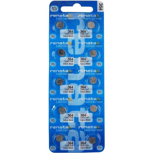 10 st. Renata 364 klockbatteri (low drain)