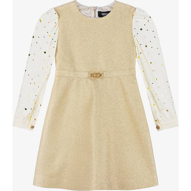 Versace Girls Gold Silk Star Dress - 8 year