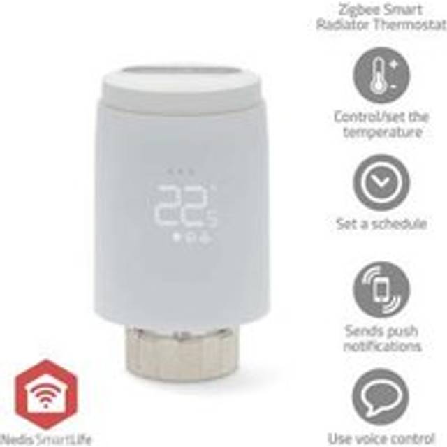 Smart ZigBee Thermostatic Radiator Valve Control with LCD Temperature Display, Automated Temperature Control & Window Detection Fu...