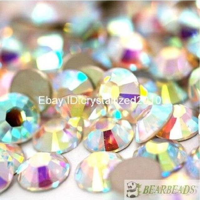 Crystal AB Top Quality Czech Crystal Rhinestone Flatback Nail Art Jewelry Making