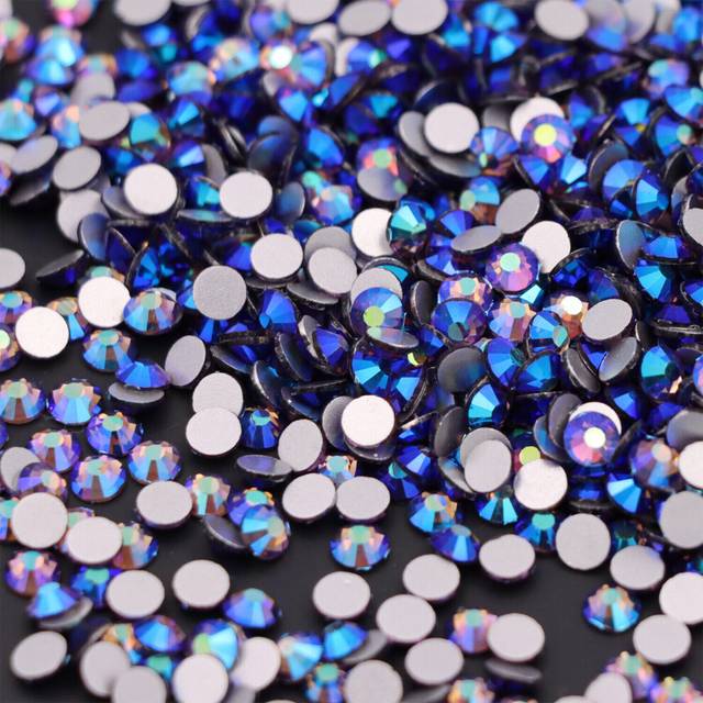 Glitter Rhinestone Crystal AB Non Hot Fix FlatBack Strass Garment Nail Art Stone