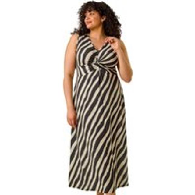 Twist Front Stretch Dress - Black - 26-28