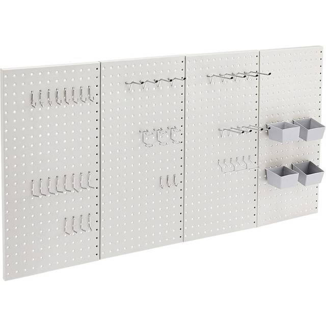 Amazon Basics Metal Pegboard Kit  Rust and Scratch Resistant - 48 Piec