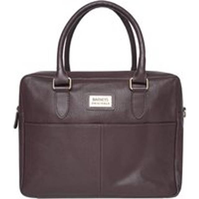 Brown Real Leather Laptop Bag - One Size