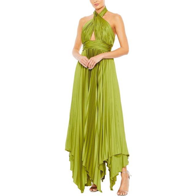 Mac Duggal Pleated Asymmetrical Gown