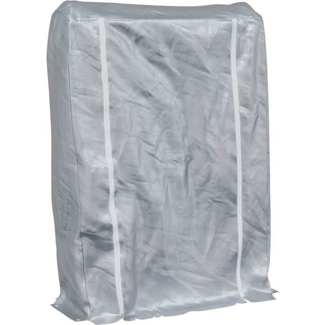 vidaXL Firewood Rack with Rain Cover 100x25x150 cm Galvanised steel - Silver