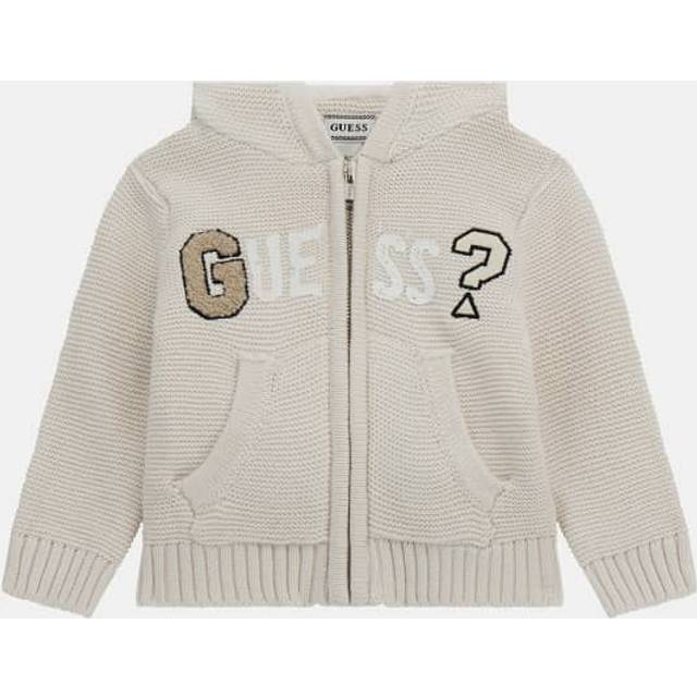 Guess Kids Logo Patches Sweater - Beige - 0/3M