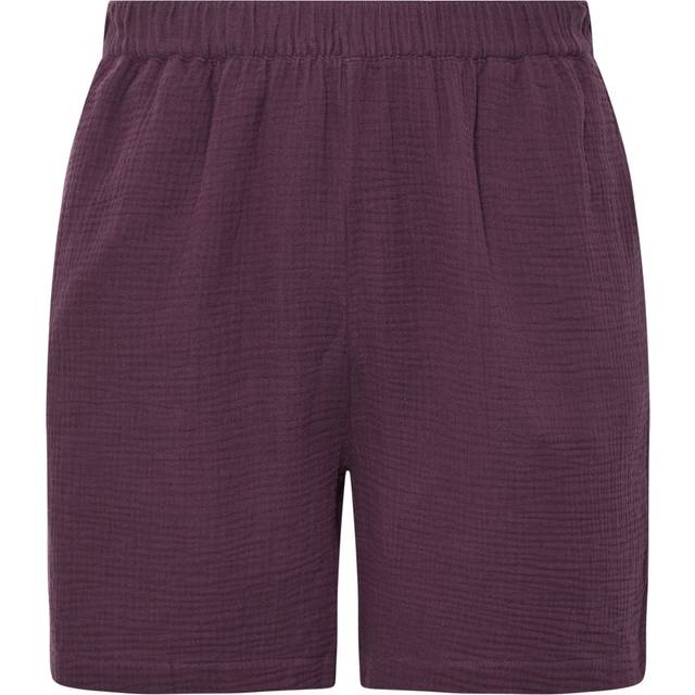 Yours Curve Purple Cotton Cheesecloth Shorts, Women's Curve & Plus Size, Yours - 34-36