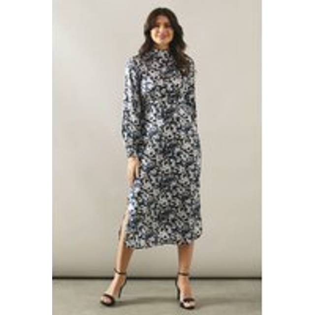 Wallis Blue Midi Dress Womens Occasion Dresses