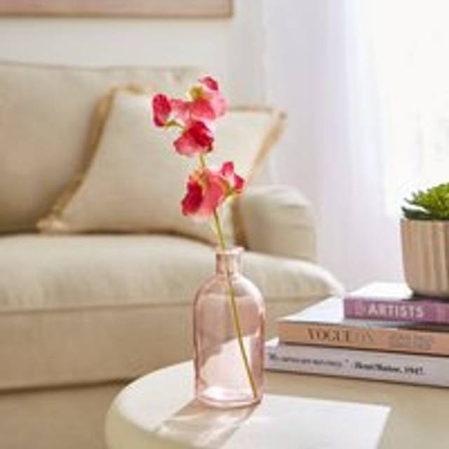 Small Artificial Sweet Pea Stem - Hot Pink