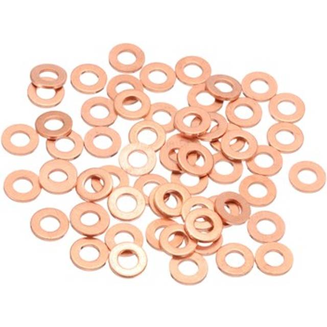 60pcs m4 flat copper washers 4x8x1mm copper flat sealing ring washers