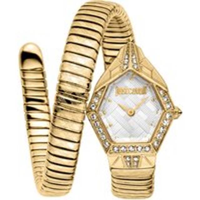 Women Embellished Dial & Stainless Steel Wrap Around Straps Analogue Watch JC1L303M0025 - Metallics - One Size