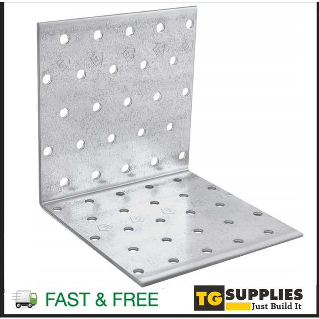 Galvanised corner brace 90 degree angle bracket joist timber mending plates t2mm