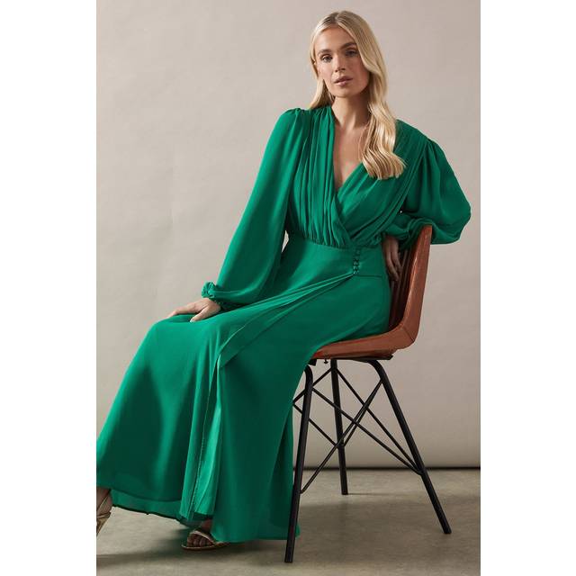 Wallis bright green a-line dress womens daywear dresses