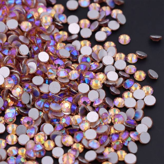 Glitter Rhinestone Crystal AB Non Hot Fix FlatBack Strass Garment Nail Art Stone