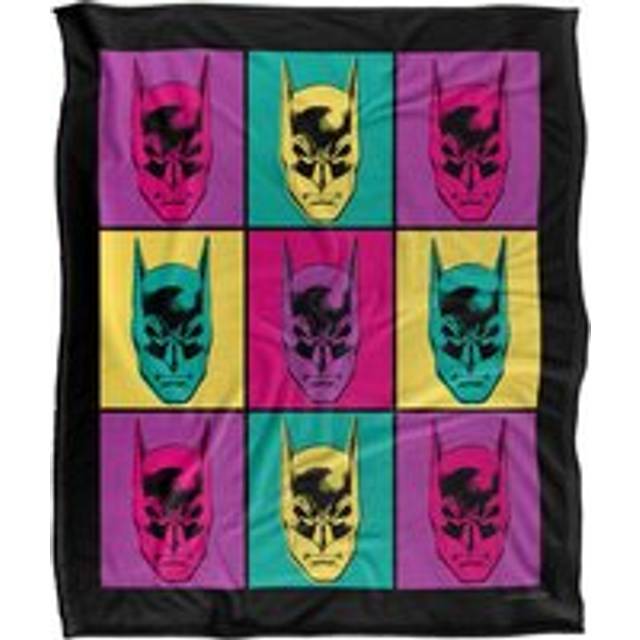 Batman Warhol Batman Officially Licensed Silky Touch Super Soft Throw Blanket 152x127 cm - White - One Size