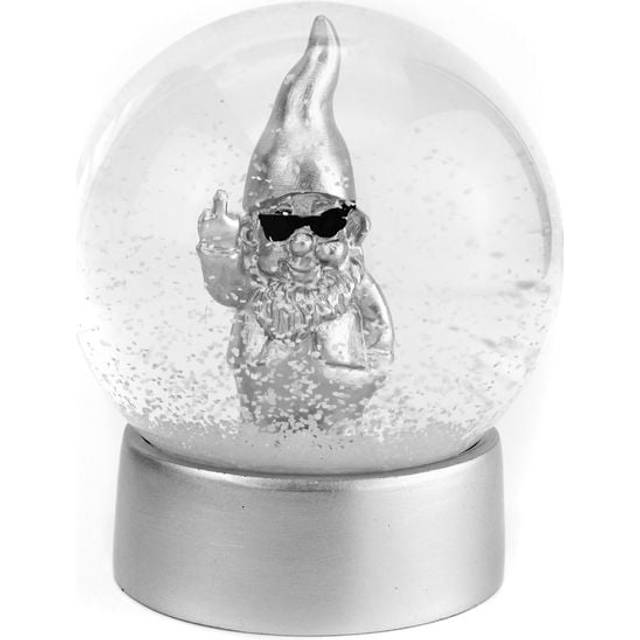 Winkee Snow Globe Gnome Silver Globus