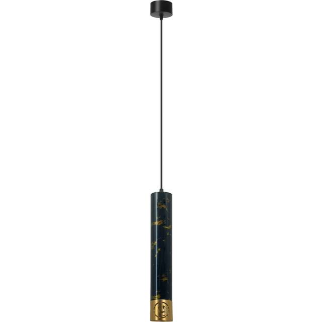 Modern LED Long Tube Pendant Light Cylinder Pipe GU10 Contemporary Pendent Light - Black