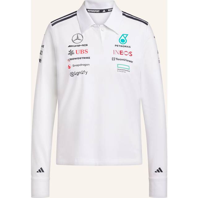 MERCEDES - AMG PETRONAS FORMULA ONE TEAM POLO LONG SLEEVE - White / Black