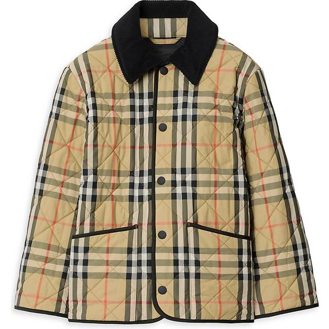Burberry, Light Jackets, unisex, Beige, 12 Y, Jacket with a plaid pattern