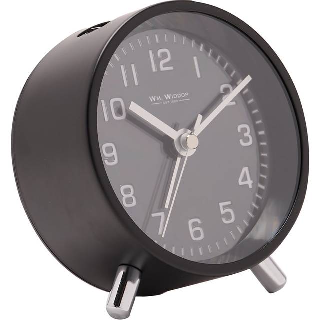 Analog Alarm Tabletop Clock in Black (12.5cm H X 11cm W X 5.5cm D)