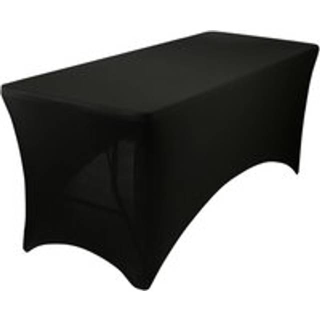 Rectangular Spandex Fitted Tablecloth - 6ft (180cm) - Black