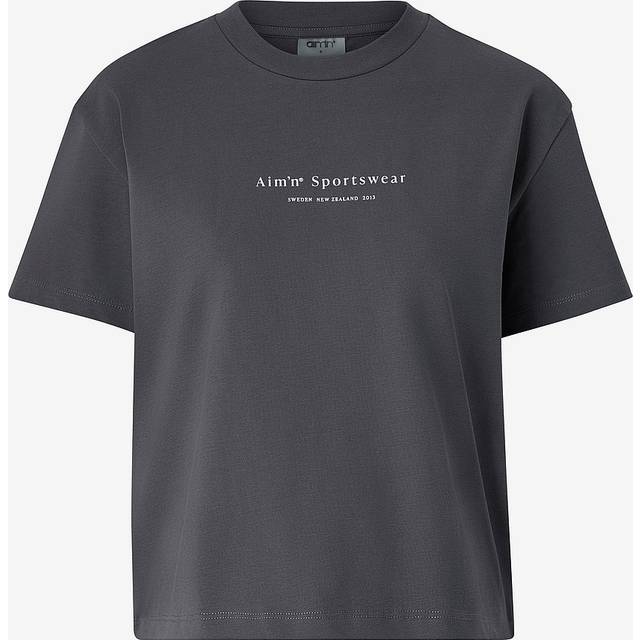 AIM´N Serif Boxy T-Shirt |Grå |XL