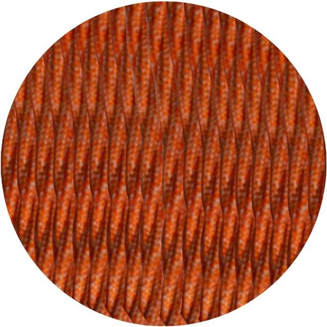 2Core Twisted Vintage Coloured 0.75Mm Braided Fabric Flexible Electrical UK Lighting Wire Cord / Cable - Peach (0.08cm W X 0.08cm D)
