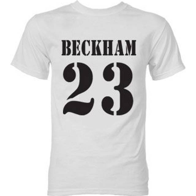 David Beckham Real Madrid Galactico T-Shirt (White) Men's Polyester Made By: Gildan