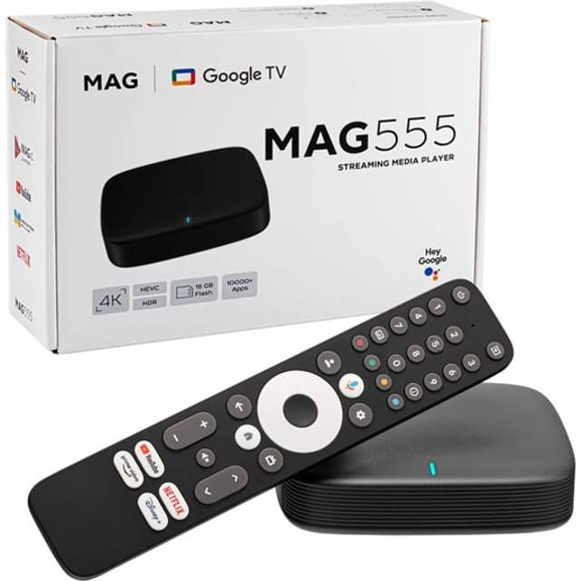 MAG555 – Google TV™ 4K Android Mediaspelare med Dual-Band WiFi