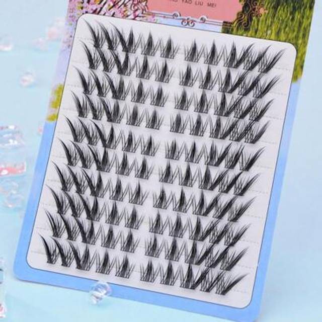 SHEIN 10 Rows 100 Clusters C Curling Individual Fox-Style False Eyelashes,Faux Mink Lashes Natural Lash Extensions Russian Strip Lashes Thick Individual Sec
