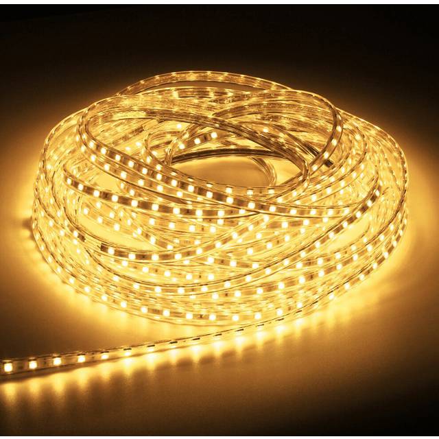 (Warm White) 1M Flexible Waterproof 60 LED SMD5050 Strip Light Set with Switch and DC12V Power Adapter