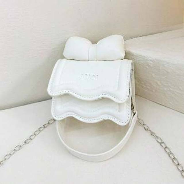 SHEIN Mini Fashion Butterfly & Chain Shoulder Bag For Girls, Versatile Kids Handbag