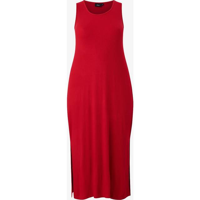 Zizzi - Maxiklänning vCarly S/L 7/8 Dress - Röd