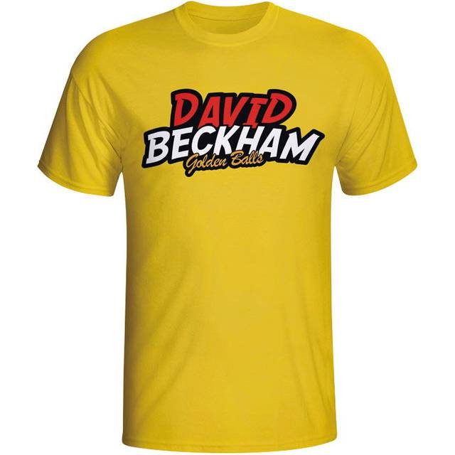 David Beckham Comic Book T-shirt (yellow) Men's Polyester Argentina Made By: Gildan