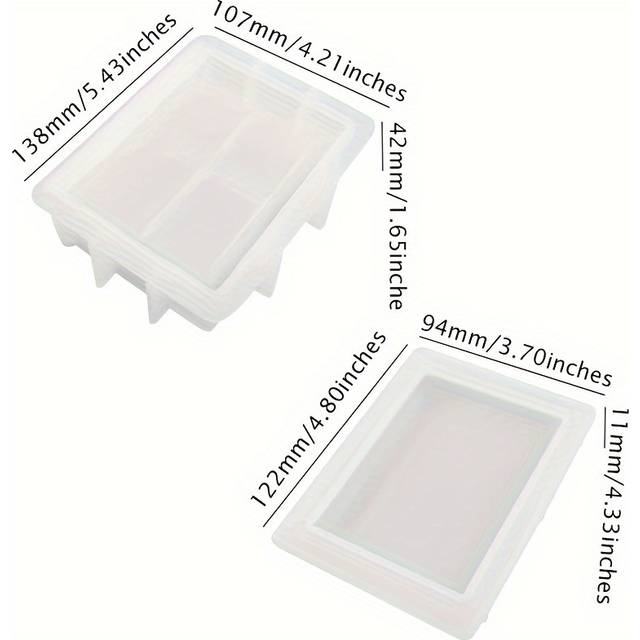 TEMU 1set Diy Resin Epoxy Resin Storage Box Silicone Mold, With Lid Shaped Storage Jar Silicone Mold, Can Be Used As Home Decoration, Jewelry Storage