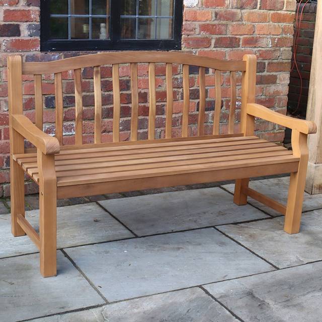 Royalcraft Lytham 3 Seater Acacia Hardwood Bench - Brown - 96 x 150 x 65cm