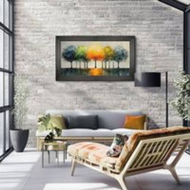 Cedar & Sage Vibrant Canopy Framed Canvas - Multicolor