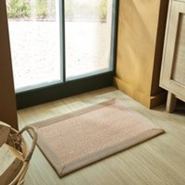 Herringbone Jute Border Doormat - Herringbone Border Natural