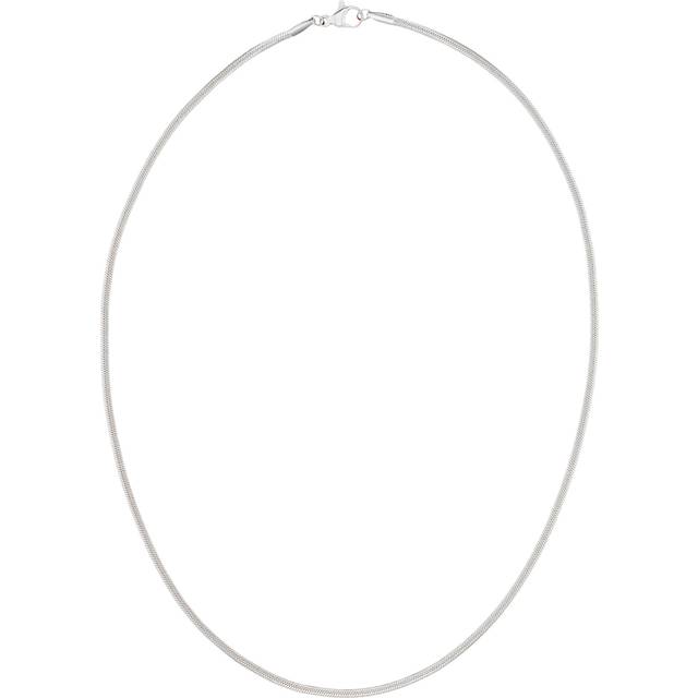 Orelia Luxe Waterproof Collection Flat Snake Chain Necklace, Silver
