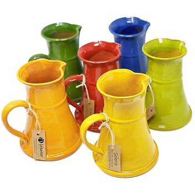 Verano Spanish Ceramics Selena - Large Flat Based Jug - Red, Red