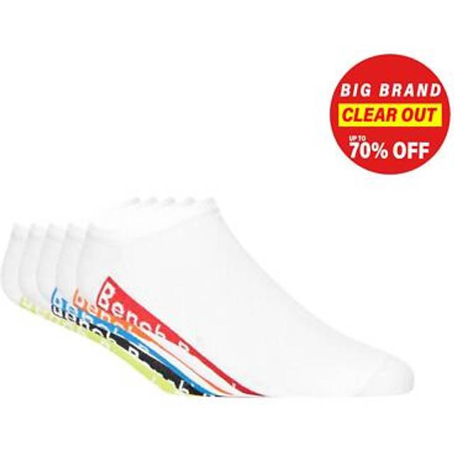 Bench Kulda 5Pk Trainer Socks Men's Trainers, Size 6-11 In White / Assorted